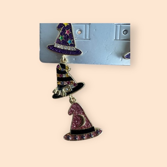 Sugarfix by BaubleBar Halloween Witch Hat Drop Earrings Dressed To Distress New - Picture 2 of 2